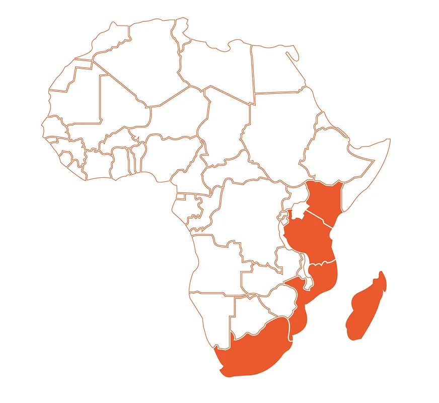 Map showing Indian Ocean Islands